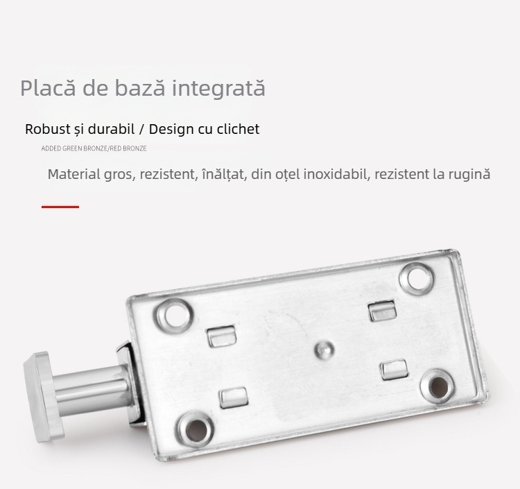 Încuietoare de ușă din oțel inoxidabil cu arc, pentru uși și ferestre (modelul 005; material: oțel inoxidabil; suprafață: ștampilat; stil: minimalist modern)