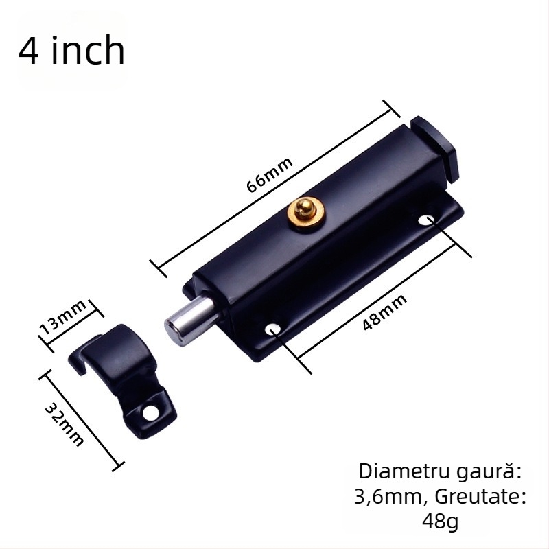 Încuietoare de ușă din oțel inoxidabil cu arc, pentru uși și ferestre (modelul 005; material: oțel inoxidabil; suprafață: ștampilat; stil: minimalist modern)