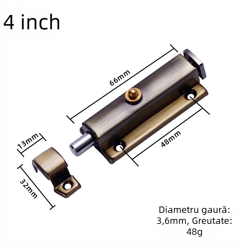 Încuietoare de ușă din oțel inoxidabil cu arc, pentru uși și ferestre (modelul 005; material: oțel inoxidabil; suprafață: ștampilat; stil: minimalist modern)