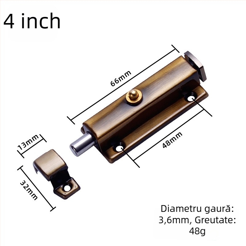 Încuietoare de ușă din oțel inoxidabil cu arc, pentru uși și ferestre (modelul 005; material: oțel inoxidabil; suprafață: ștampilat; stil: minimalist modern)