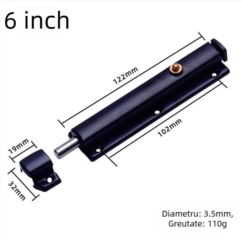 Încuietoare de ușă din oțel inoxidabil cu arc, pentru uși și ferestre (modelul 005; material: oțel inoxidabil; suprafață: ștampilat; stil: minimalist modern)