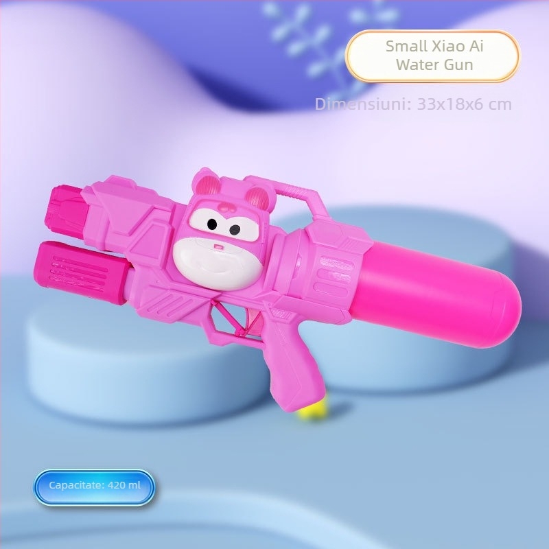 Pistol de apă cu rucsac, capacitate mare, din plastic, jucărie interactivă pentru copii 4–6 ani