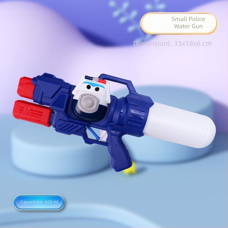 Pistol de apă cu rucsac, capacitate mare, din plastic, jucărie interactivă pentru copii 4–6 ani
