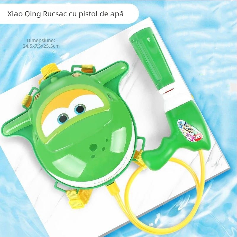 Pistol de apă cu rucsac, capacitate mare, din plastic, jucărie interactivă pentru copii 4–6 ani