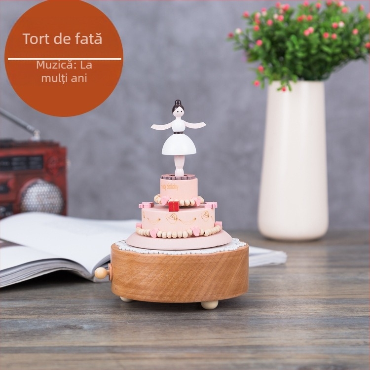 Cutie muzicală din lemn, fag, semi-manual, design Turnul Eiffel, decor pentru casă, cadou pentru nuntă și ziua de naștere