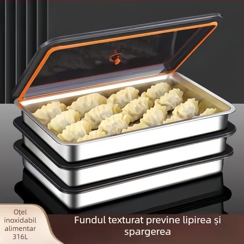 Cutie de congelare pentru găluște din oțel inoxidabil 316, alimentară, congelare rapidă, depozitare în frigider