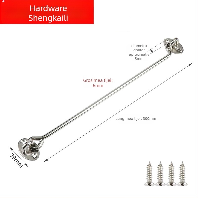 Zăvor pentru fereastră în formă de A, din oțel inoxidabil, finisaj electroplacat, modelul 009