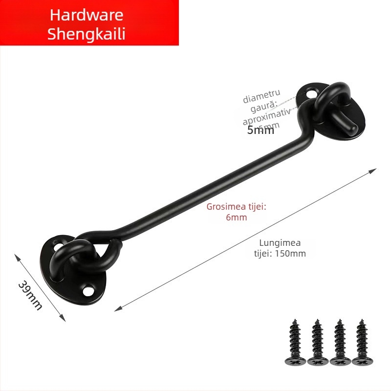 Zăvor pentru fereastră în formă de A, din oțel inoxidabil, finisaj electroplacat, modelul 009