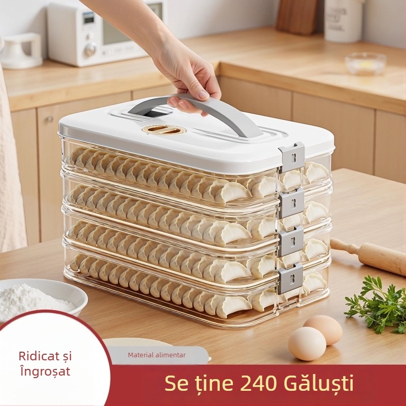 Cutie pentru găluște la congelator – ridicată și îngroșată, din plastic, design simplu, fără marcă