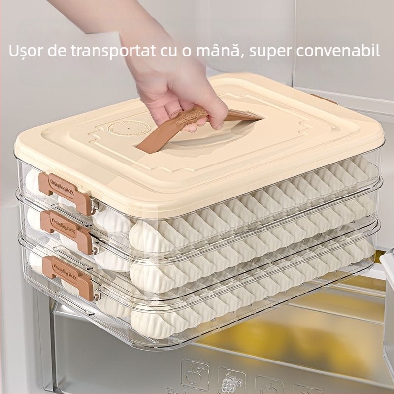 Cutie pentru colțunași – PP material, alimentară, etanșă, pentru congelare