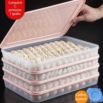 Cutie de depozitare pentru găluște – Multistrat, Material PP, Compatibilă cu cuptorul cu microunde și congelatorul