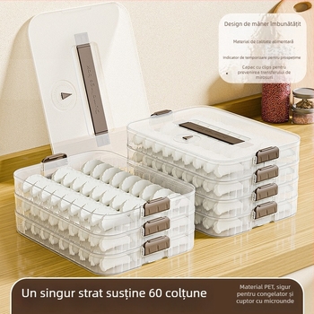 Cutie de depozitare pentru găluțe, din plastic alimentar, stil simplu, fără marcă, potrivită pentru congelare