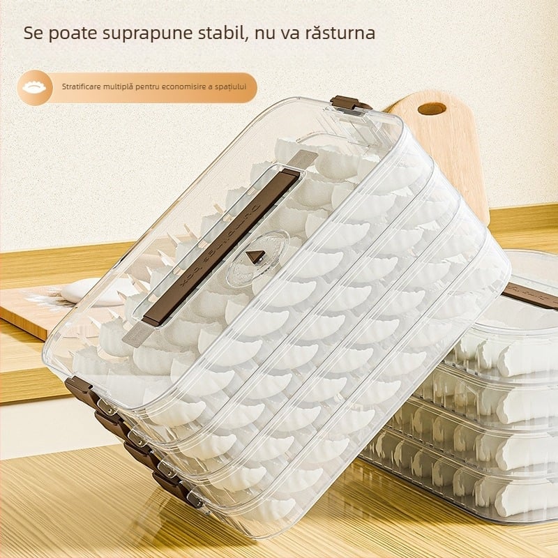 Cutie de depozitare pentru găluțe, din plastic alimentar, stil simplu, fără marcă, potrivită pentru congelare