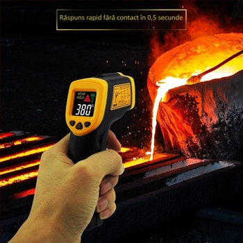 AR320+ Termometru IR Portabil, Precizie înaltă, Fără contact, Grad industrial, Ecran LCD