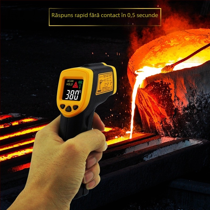 AR320+ Termometru IR Portabil, Precizie înaltă, Fără contact, Grad industrial, Ecran LCD