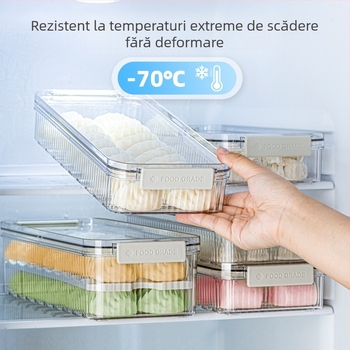 Cutie pentru dumplings din plastic alimentar, etanșă pentru congelare, păstrează prospețimea în bucătăria de acasă