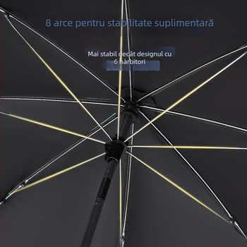 BANANA HT Umbrelă pentru cărucior de copii cu UPF 50+, 8 spițe din oțel, țesătură 190T, deschidere manuală, mâner lung