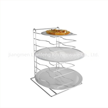 HARVEST Raft pentru pizza și organizator pentru tăvi de copt, construcție din fier fin, raft de bucătărie, stil minimalist