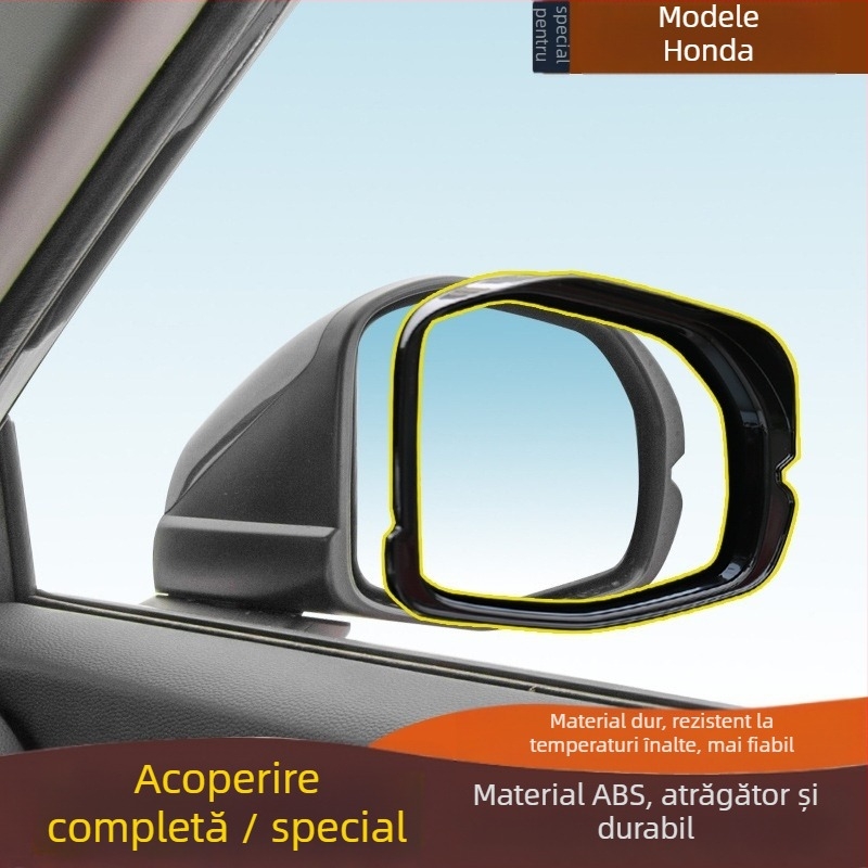 Protecție de ploaie pentru oglinda retrovizoare pentru Honda Civic, CR-V, Lingpai și Accord | Material: ABS plastic de inginerie | Adeziv 3M | Montaj fără găuri | Model BT00099