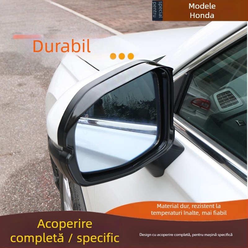 Protecție de ploaie pentru oglinda retrovizoare pentru Honda Civic, CR-V, Lingpai și Accord | Material: ABS plastic de inginerie | Adeziv 3M | Montaj fără găuri | Model BT00099