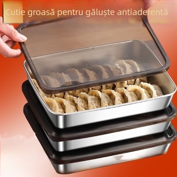 Tavă din oțel inoxidabil pentru găluște – depozitare și menținerea prospețimii, pătrată, model kF4FPTMM