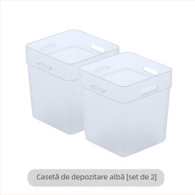 Cutie de depozitare pentru ușa laterală a frigiderului — stil japonez, design simplu, plastic alimentar, pentru depozitare
