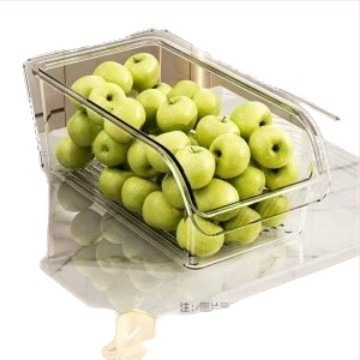 Cutie de depozitare pentru frigider, din PET, transparentă, sertar pentru ouă și depozitare alimentară