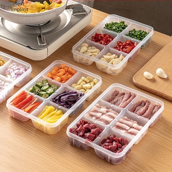 Cutie divizor carne pentru frigider – stil japonez, plastic alimentar, etanșare