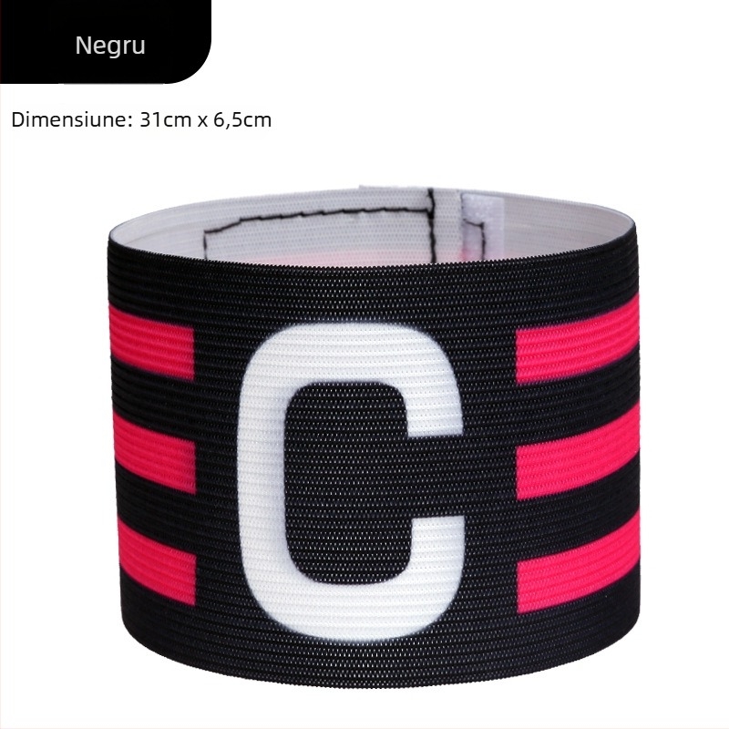 Brățară de căpitan din nylon pentru fotbal, cu Velcro, formă în C, antrenament personalizabil