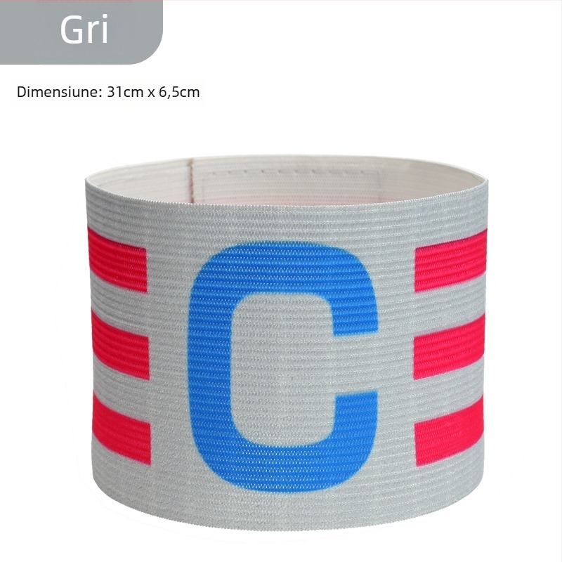 Brățară de căpitan din nylon pentru fotbal, cu Velcro, formă în C, antrenament personalizabil
