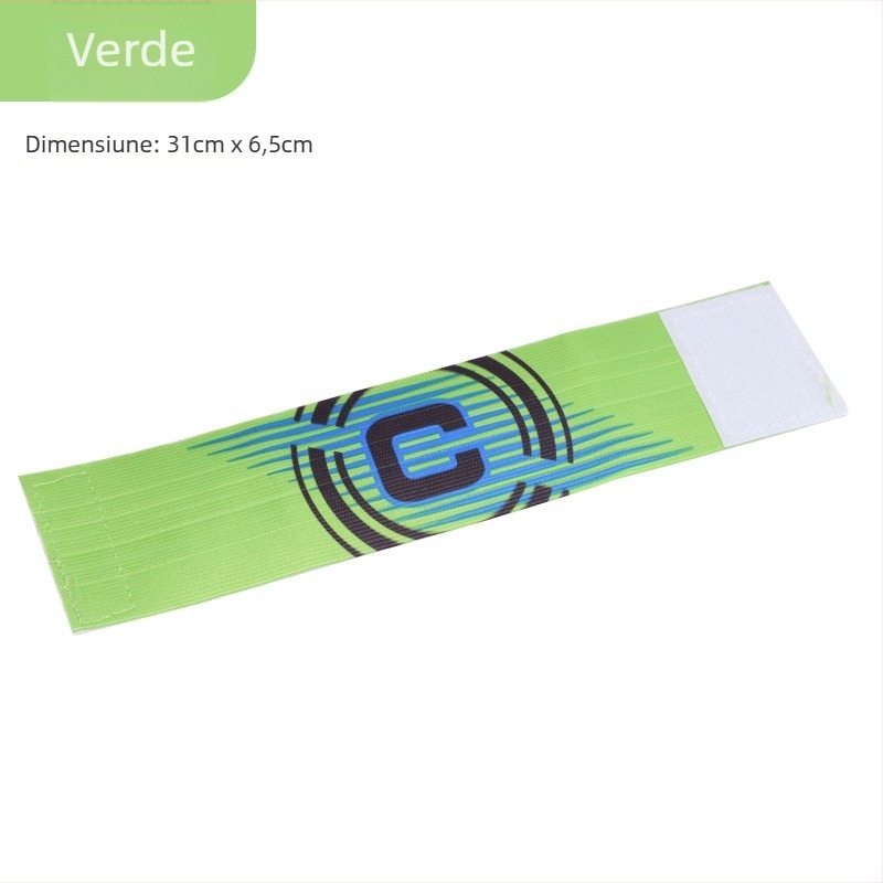 Brățară de căpitan din nylon pentru fotbal, cu Velcro, formă în C, antrenament personalizabil