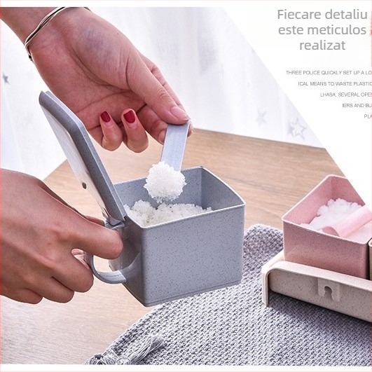 Meihao cutie plastică pentru condimente, cu condimente lipicioase, logo imprimat, stil modern minimalist
