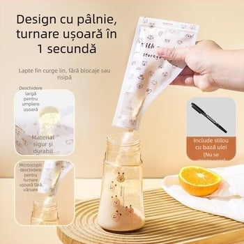 Cutie pentru lapte praf pentru bebeluși, YOUKEBEI, cu dublu strat, de la naștere până la 3 ani
