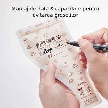 Cutie pentru lapte praf pentru bebeluși, YOUKEBEI, cu dublu strat, de la naștere până la 3 ani