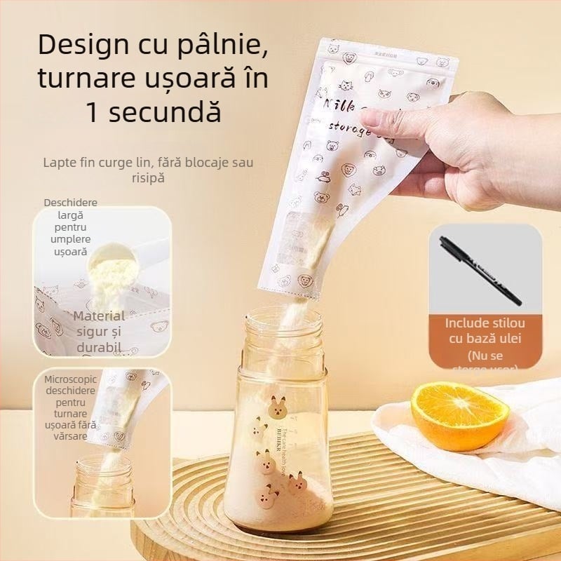 Cutie pentru lapte praf pentru bebeluși, YOUKEBEI, cu dublu strat, de la naștere până la 3 ani