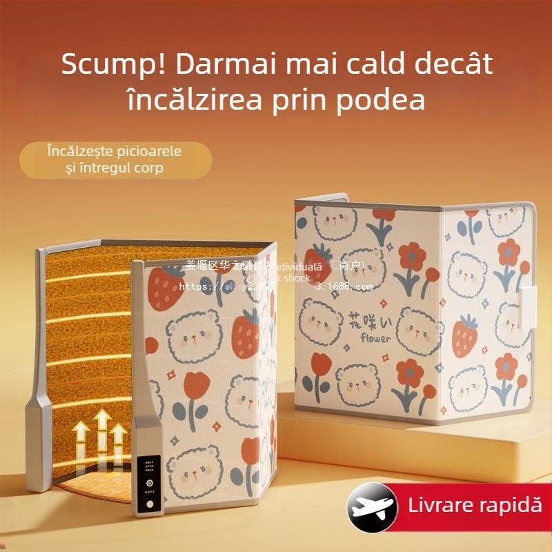 Talpă încălzită USB – piele naturală, papuci/acasă, pentru birou și casă, bărbați