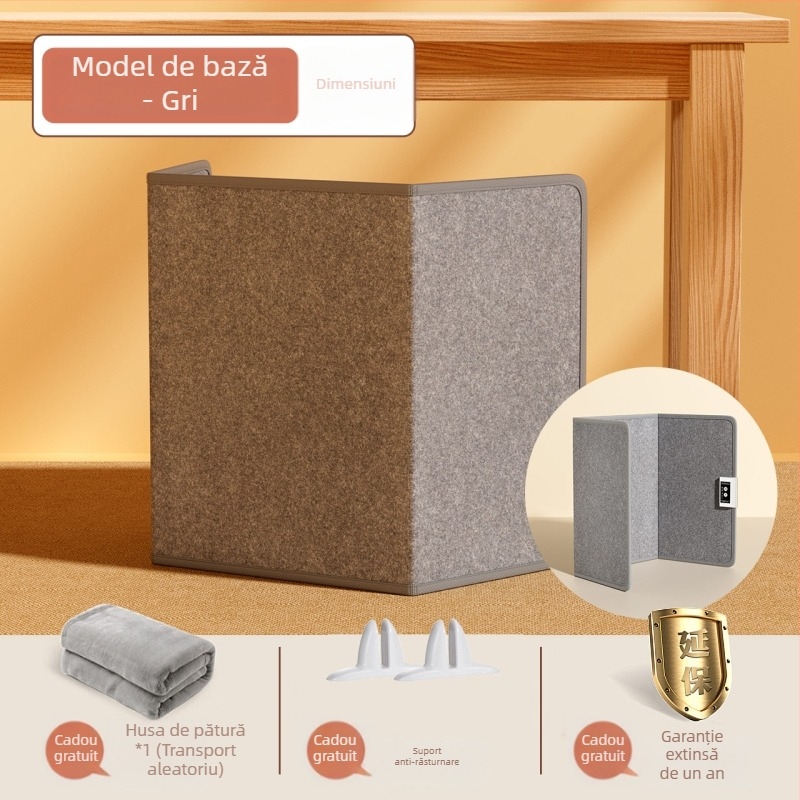 Talpă încălzită USB – piele naturală, papuci/acasă, pentru birou și casă, bărbați