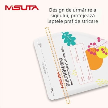 Pungă de depozitare a laptelui praf pentru bebeluși - de unică folosință, portabilă, sigilată, porții MISUTA MST9889 (vârsta 0-3 ani)