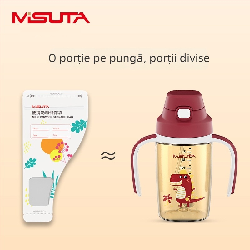 Pungă de depozitare a laptelui praf pentru bebeluși - de unică folosință, portabilă, sigilată, porții MISUTA MST9889 (vârsta 0-3 ani)