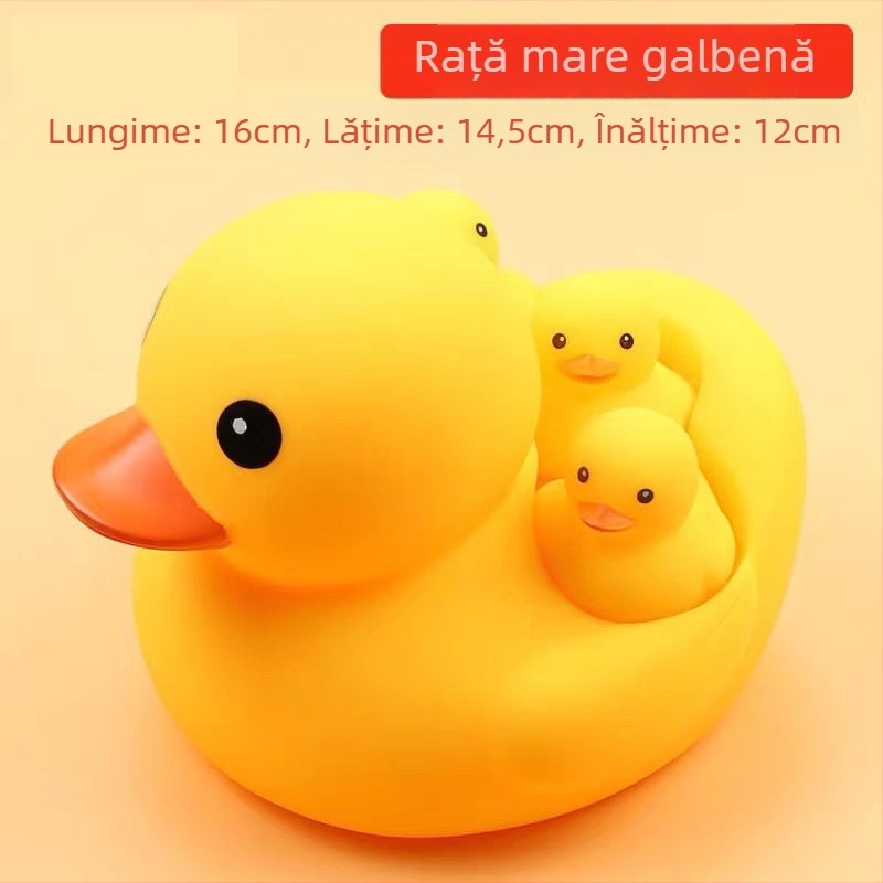 Jucărie de baie — rață pentru bebeluși, PVC, funcție pescuit, joc cu apă, ambalaj cutie colorată, pentru 0-3 ani, certificare 3C 2021152202035066