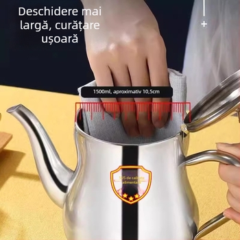 Recipientul din oțel inoxidabil pentru filtrarea uleiului, uz casnic, fără picurare, pentru sos de soia și oțet