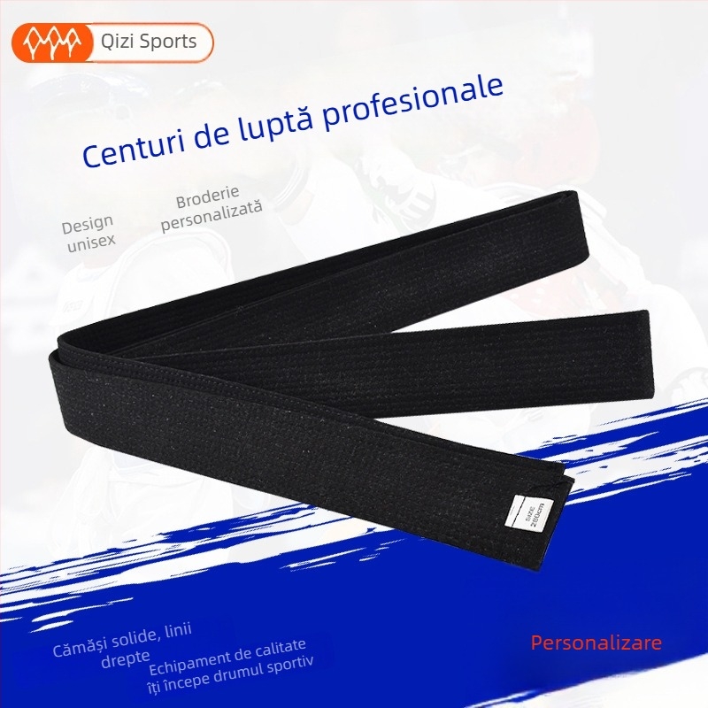 Centură de clasament pentru Taekwondo/Judo, din bumbac, model în dungi sau uniform, căptușeală din bumbac, potrivită pentru antrenamente