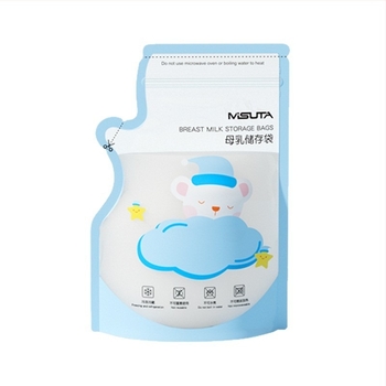 Misuta Sac de stocare a laptelui matern, senzitivitate la temperatură pentru prospețime, 250 ml, PE+PET