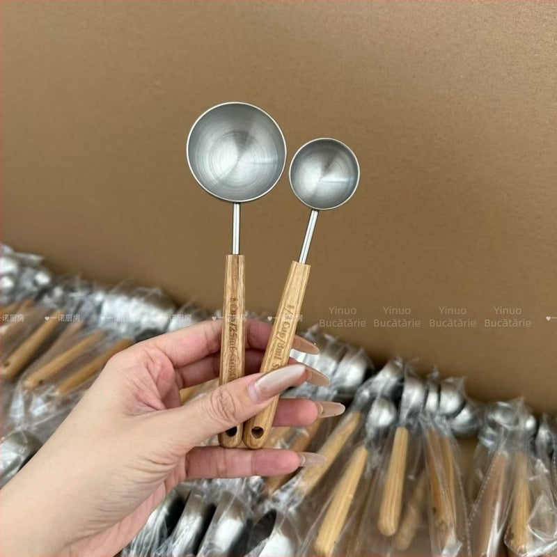 Lingură de măsurare din oțel inoxidabil 304, pentru lapte praf și cafea, măsurare precisă, model cu desen animat, pentru adulți