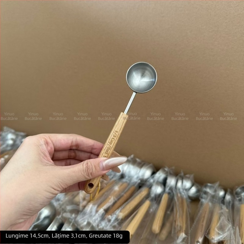 Lingură de măsurare din oțel inoxidabil 304, pentru lapte praf și cafea, măsurare precisă, model cu desen animat, pentru adulți
