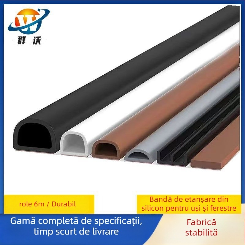 Etanșări din silicon pentru uși și ferestre, autoadezive, izolare fonică, durabile, duritate 65, brand Qunwo