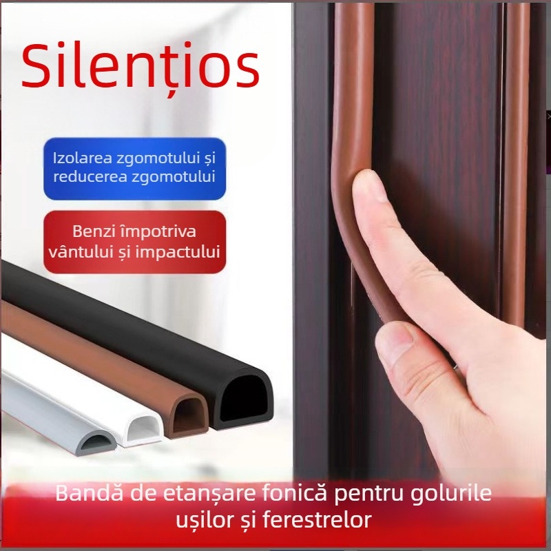 Etanșări din silicon pentru uși și ferestre, autoadezive, izolare fonică, durabile, duritate 65, brand Qunwo