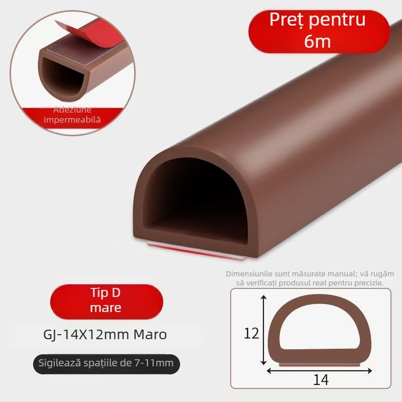 Etanșări din silicon pentru uși și ferestre, autoadezive, izolare fonică, durabile, duritate 65, brand Qunwo