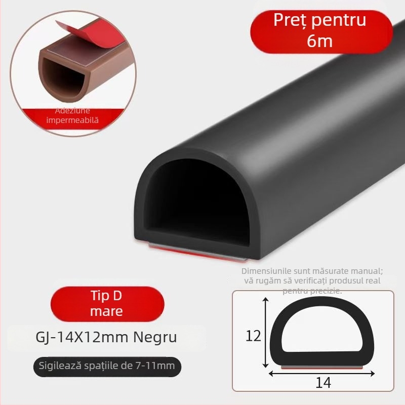 Etanșări din silicon pentru uși și ferestre, autoadezive, izolare fonică, durabile, duritate 65, brand Qunwo