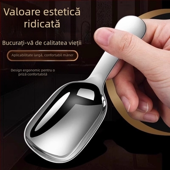 Linguriță din oțel inoxidabil pentru ceai și cafea, stil modern minimalist, finisaj lustruit cu apă, calitate de primă clasă